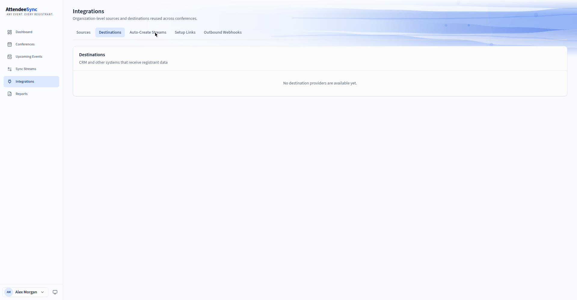 Destination CRM integrations